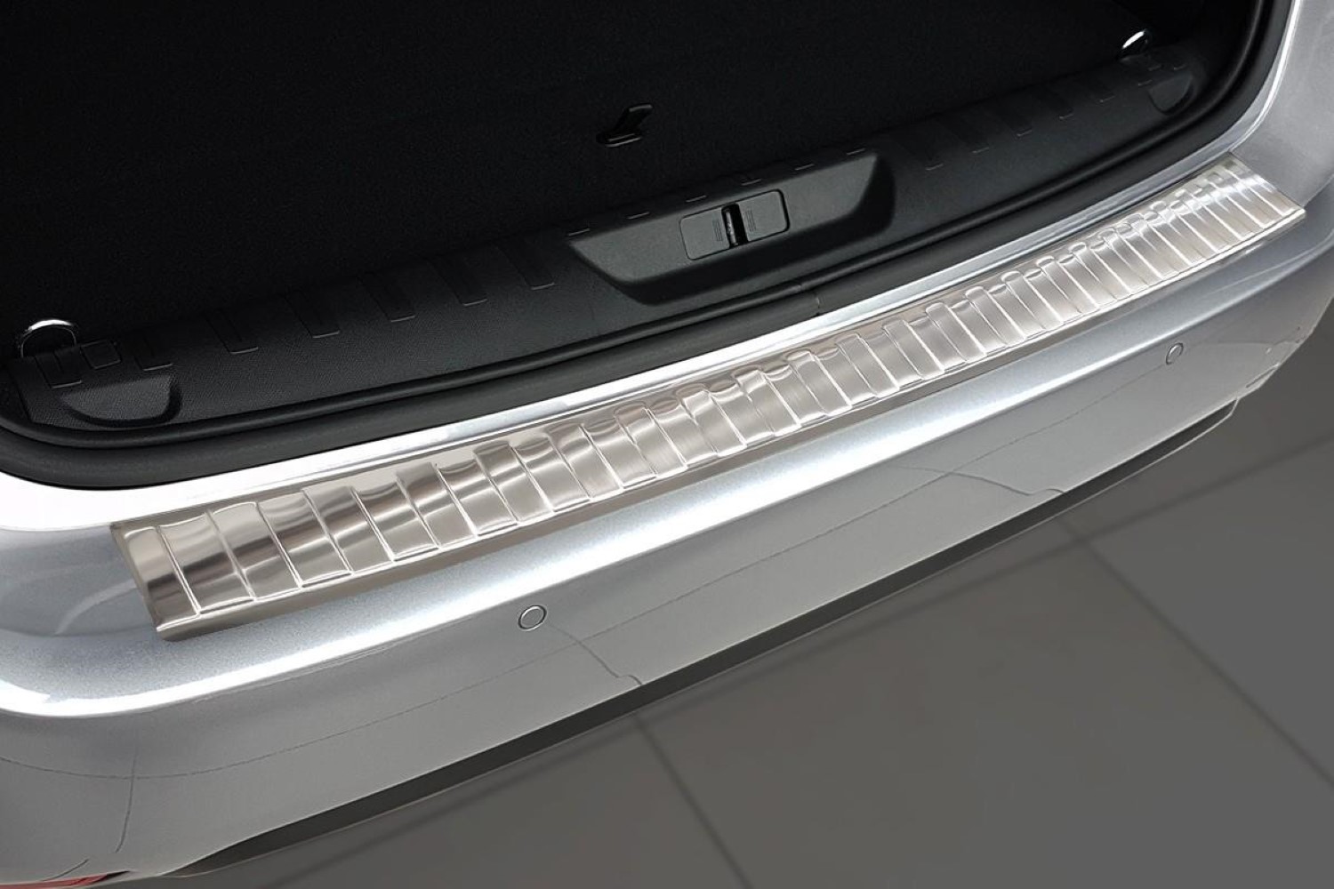 Rear bumper protector suitable for Peugeot 308 II SW 2014-2021 wagon stainless steel brushed