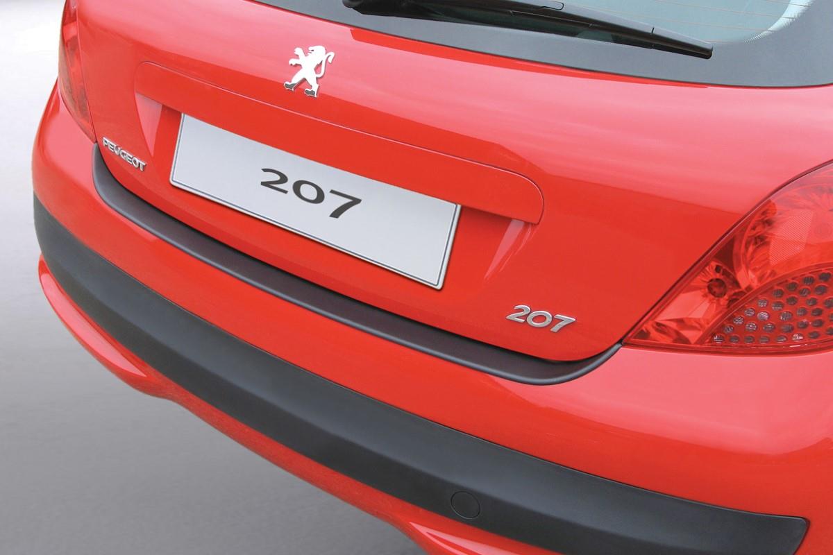 Rear bumper protector Peugeot 207 2006-2012 3 & 5-door hatchback ABS - matt black