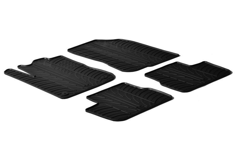 Car mats suitable for Peugeot 208 I 2012-2019 3 & 5-door hatchback Rubbasol rubber