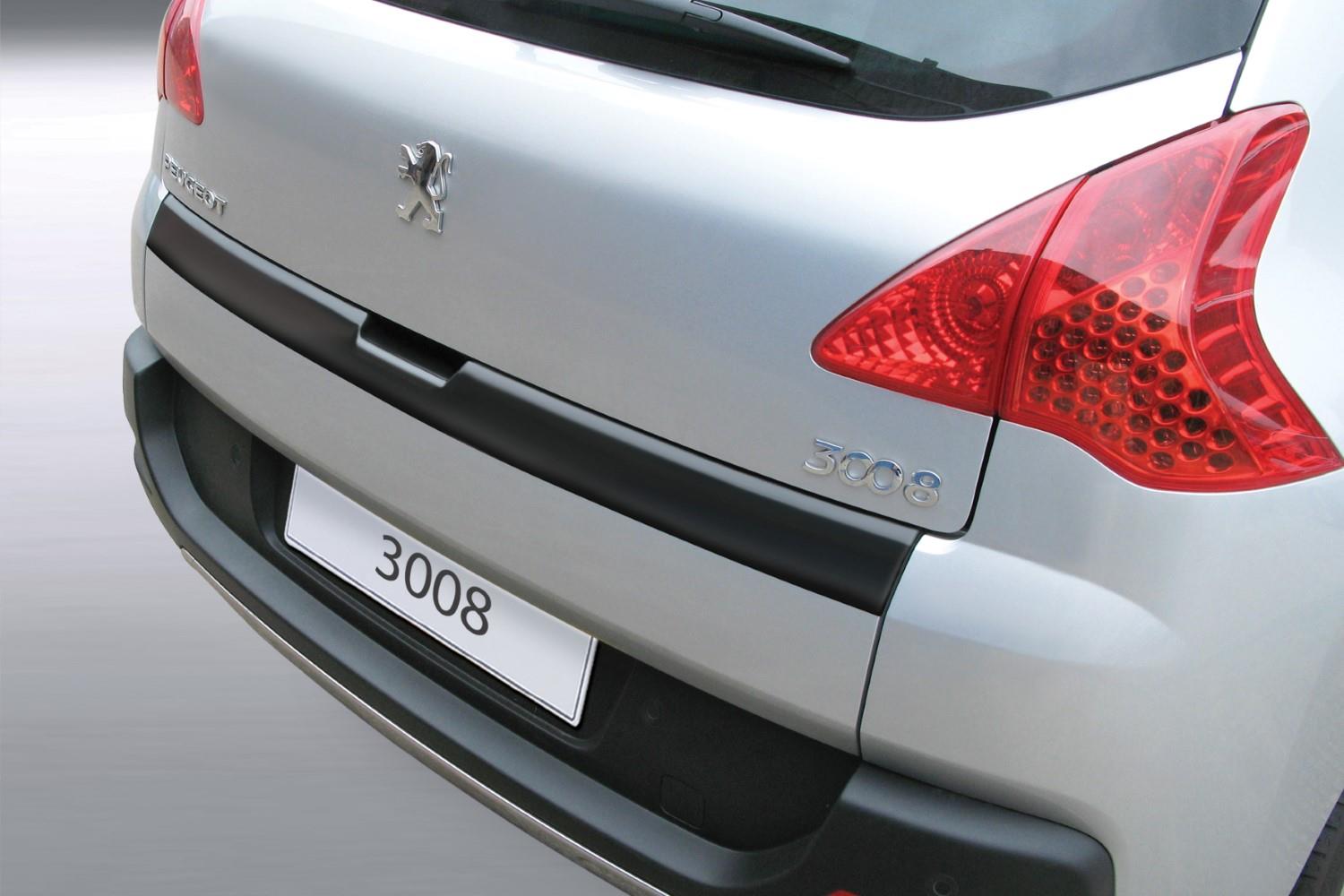 Rear bumper protector Peugeot 3008 I 2009-2016 5-door hatchback ABS - matt black