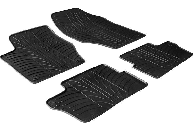 Tapis de Sol Antidérapants pour Peugeot 308 en Caoutchouc Noir 4