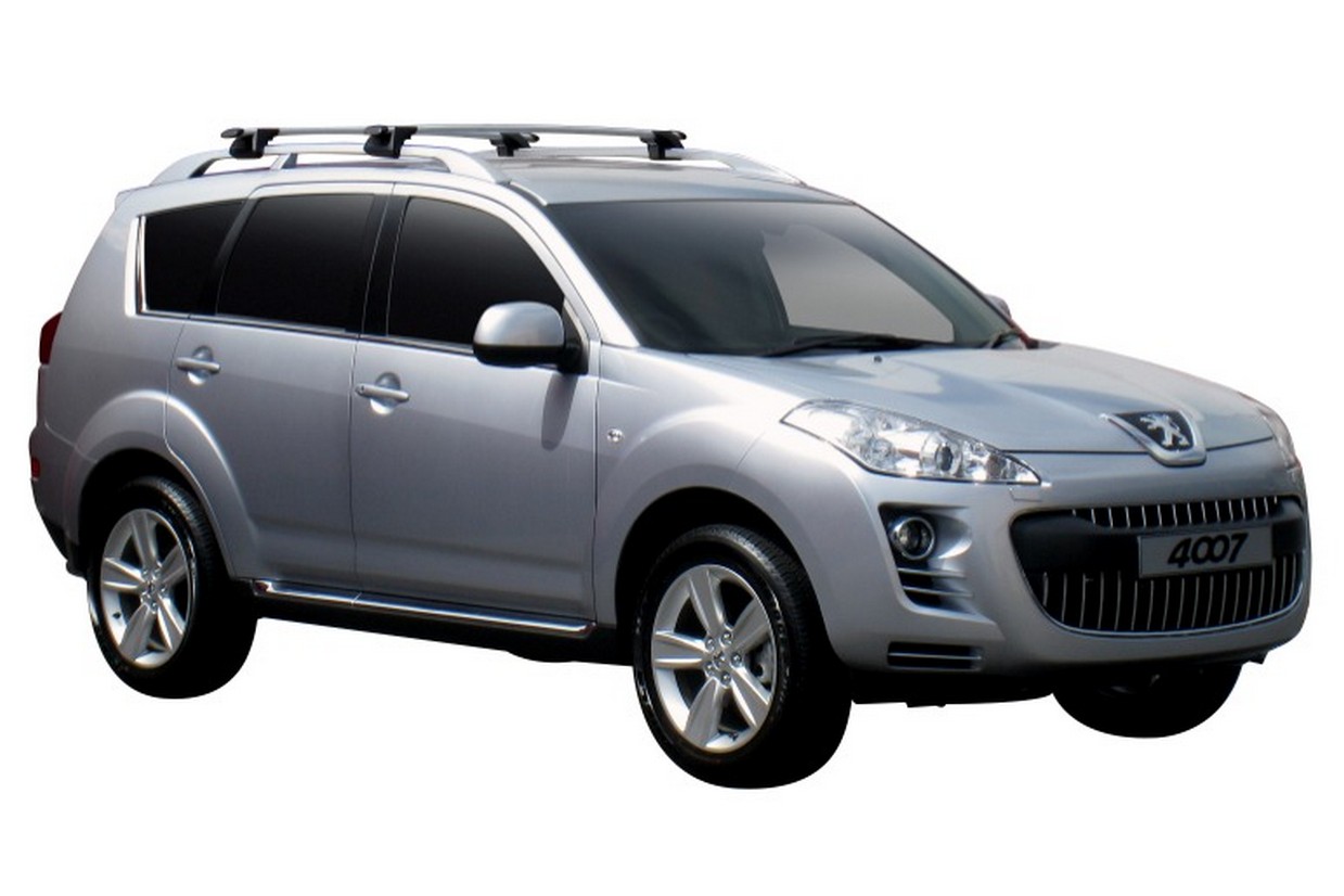 Roof bars Peugeot 4007 2007-2012   Yakima Whispbar Through Bar - PEU140WR (1)