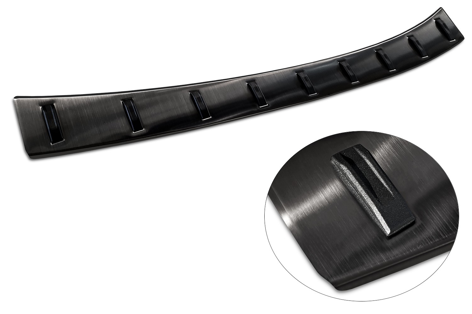 Rear bumper protector Peugeot 308 II SW 2014-2021 wagon stainless steel anthracite - Strong (6)