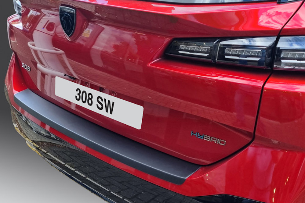 Rear bumper protector suitable for Peugeot 308 III SW 2021-present wagon ABS - matt black