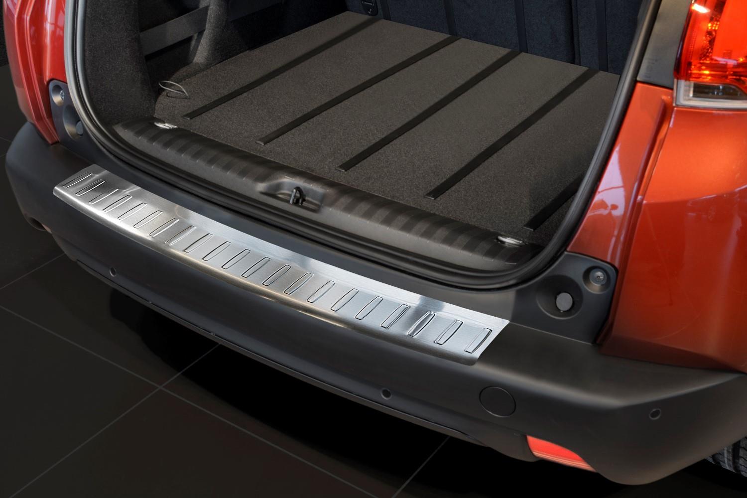 Rear bumper protector suitable for Peugeot 2008 I 2013-2019 stainless steel brushed