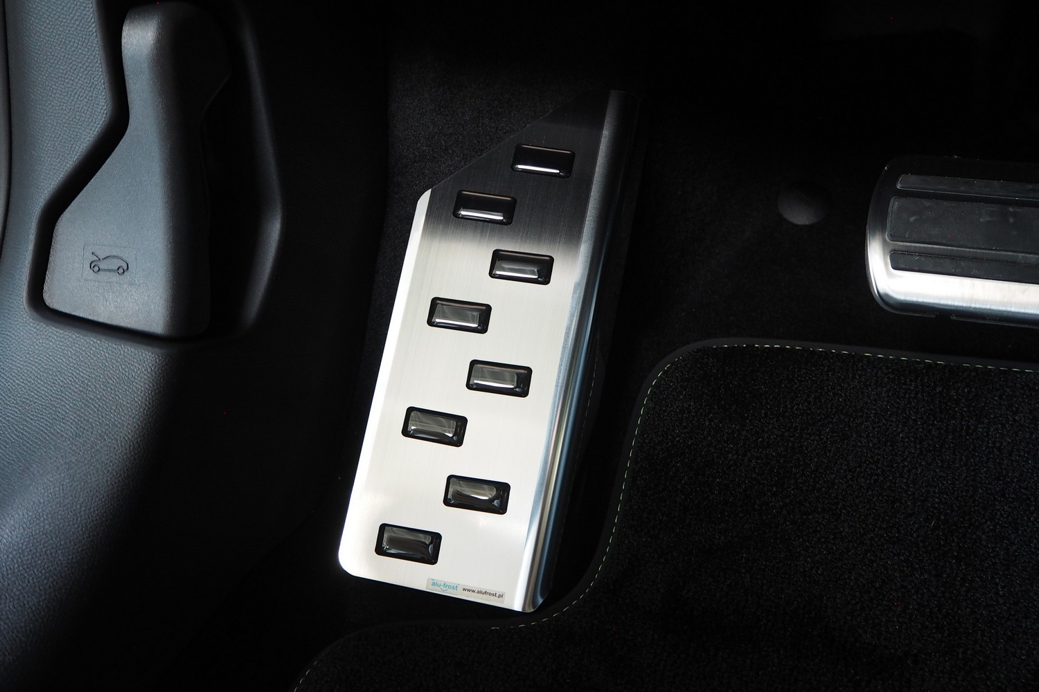 Foot rest trim suitable for Peugeot 208 II 2019-present 5-door hatchback stainless steel brushed