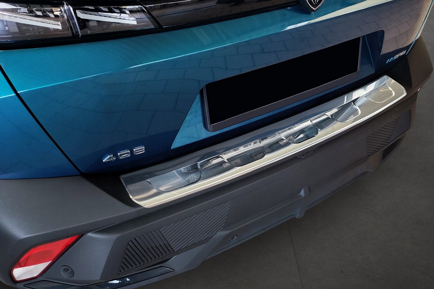 Bumperbeschermer geschikt voor Peugeot 408 III 2022-heden 5-deurs hatchback RVS geborsteld antraciet