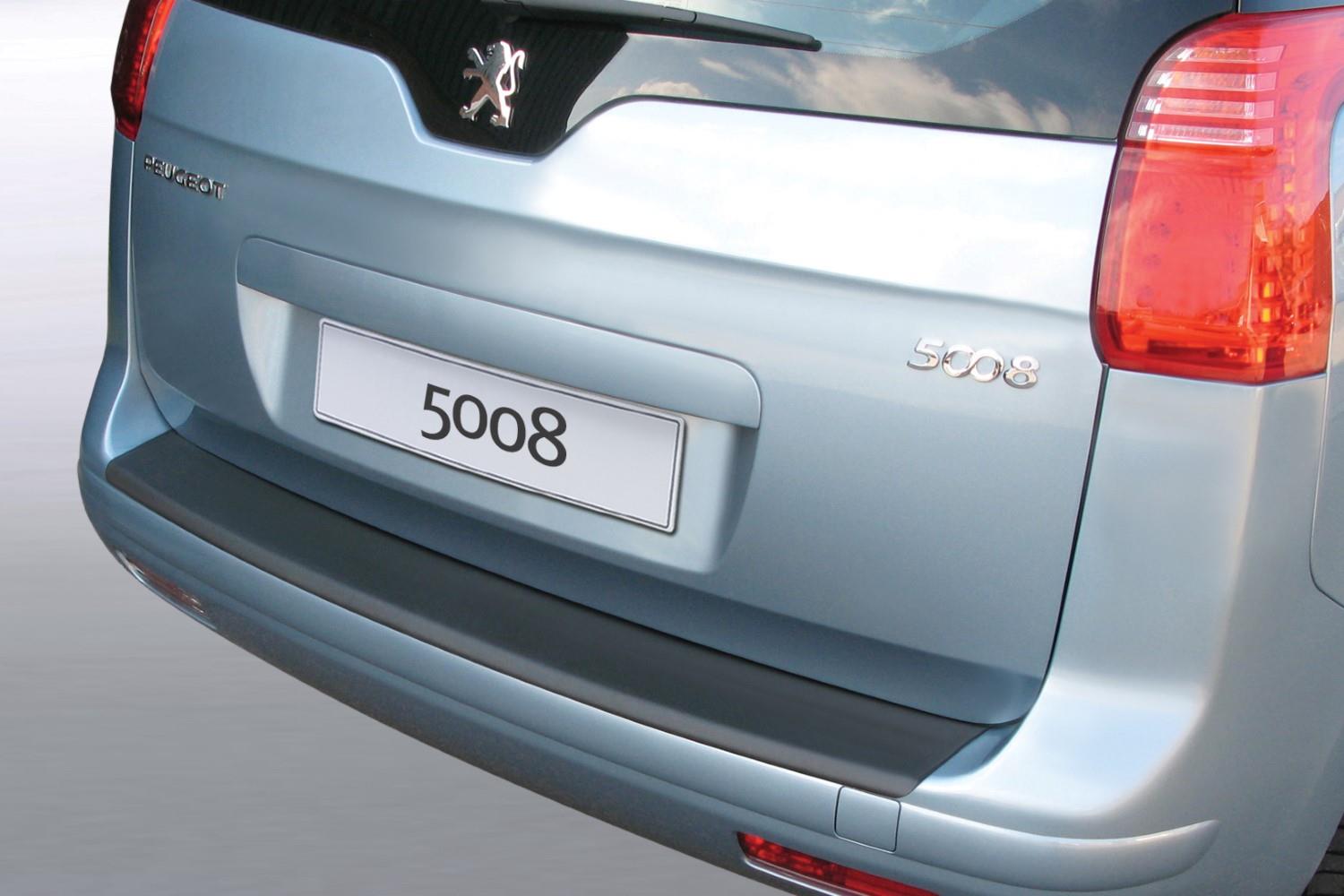 Protection de seuil de coffre convient à Peugeot 5008 I 2009-2017 ABS - noir mat