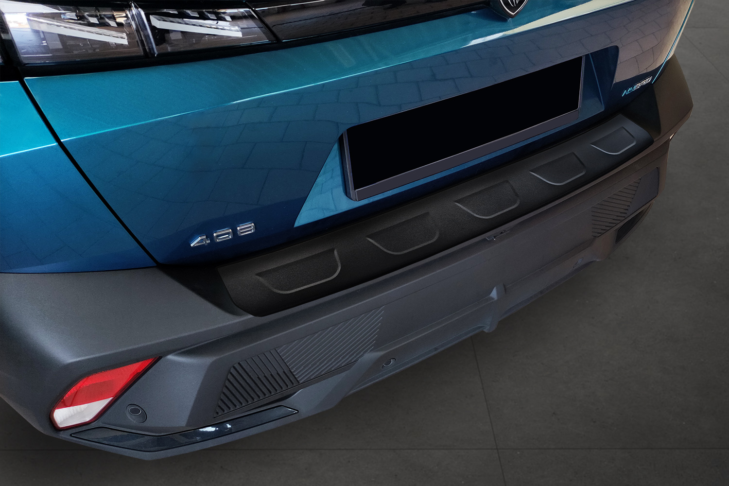 Bumperbeschermer geschikt voor Peugeot 408 III 2022-heden 5-deurs hatchback RVS mat zwart
