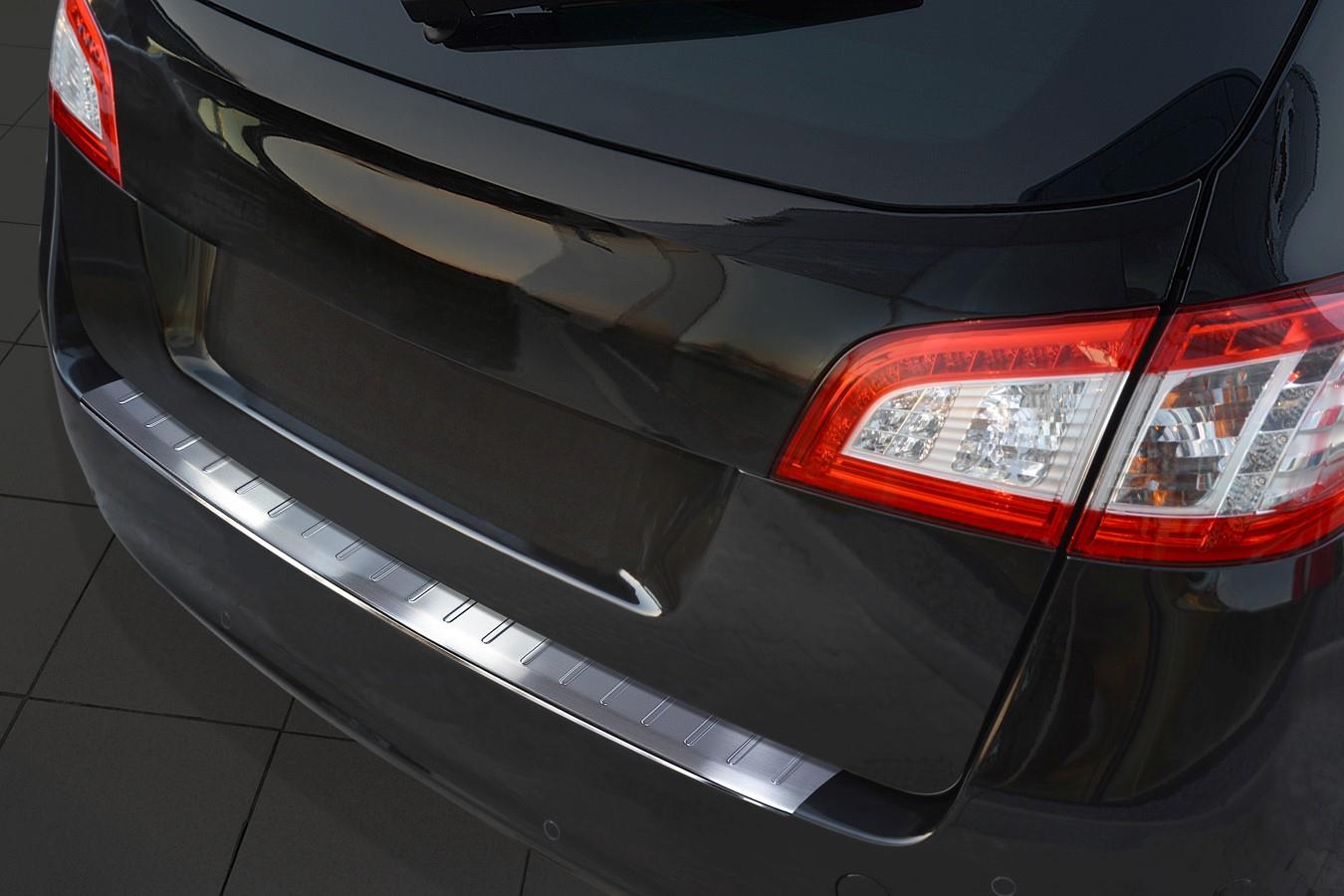 Protection de seuil de coffre convient à Peugeot 508 I SW 2011-2019 break acier inox brossé