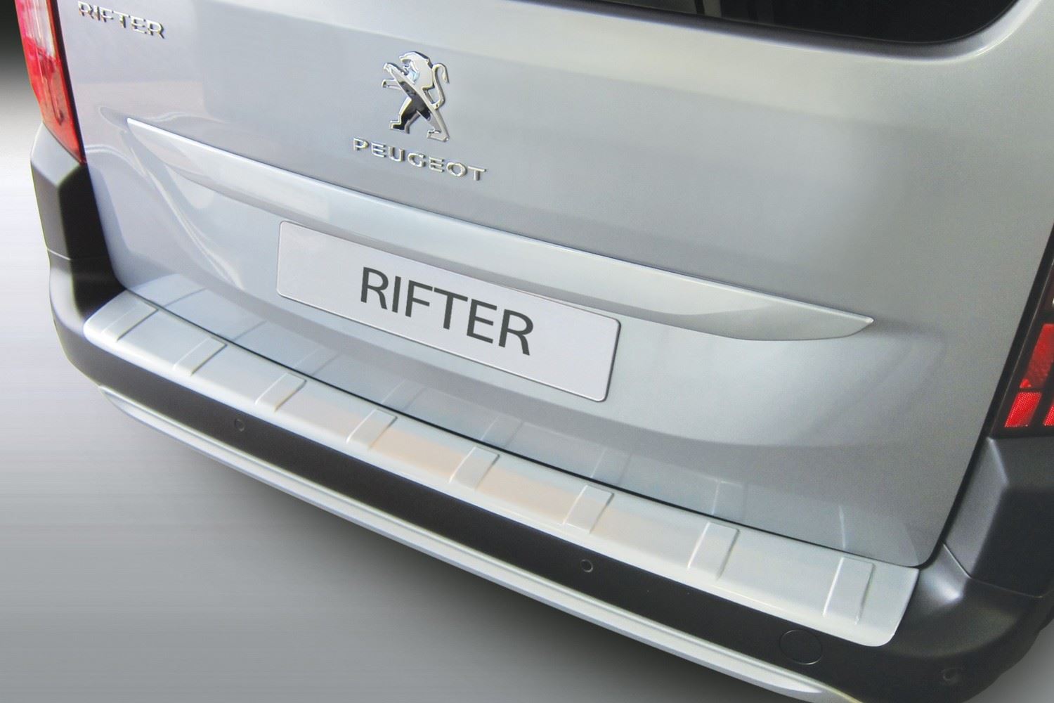 Protection de seuil de coffre convient à Peugeot Rifter 2018-présent ABS - noir mat