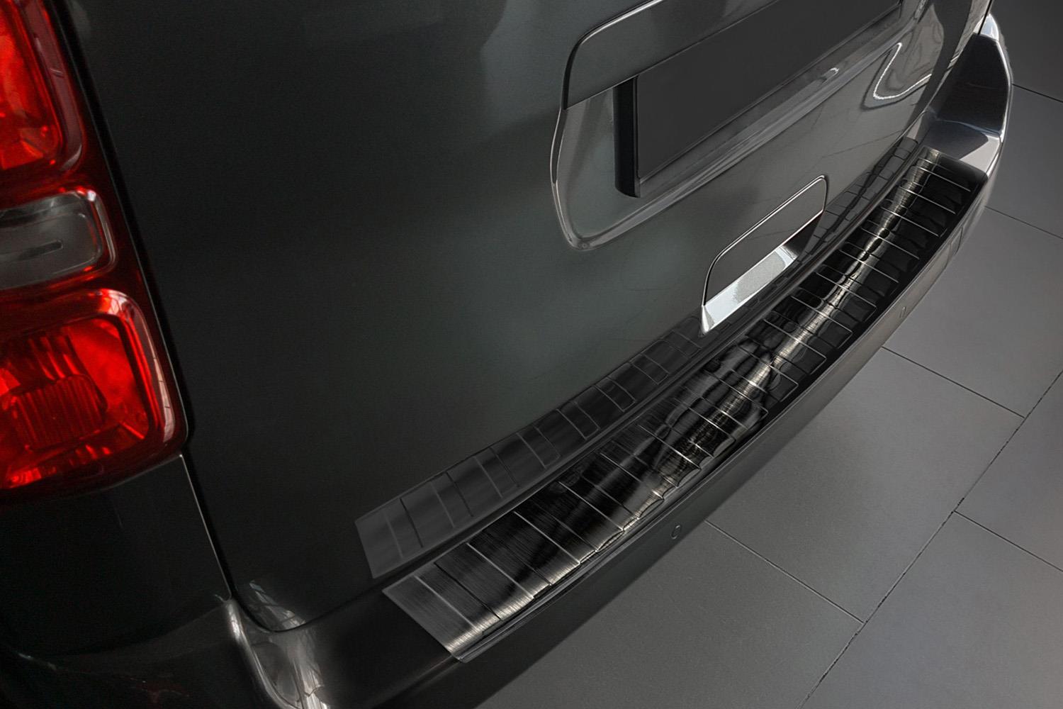 Peugeot Traveller 2016-> rear bumper protector stainless steel black (PEU3TRBP) (2)
