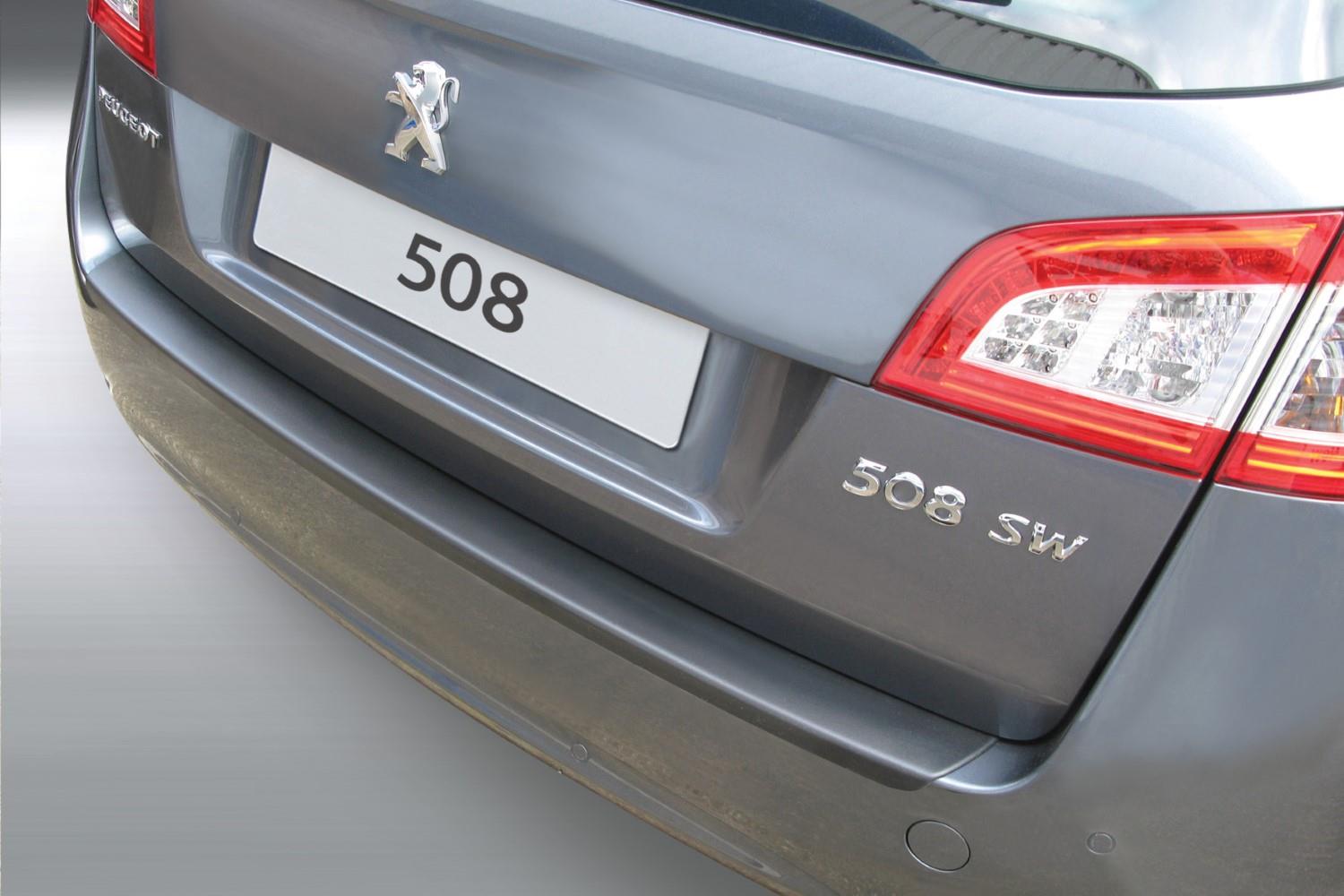 Protection de seuil de coffre convient à Peugeot 508 I SW 2011-2019 break ABS - noir mat