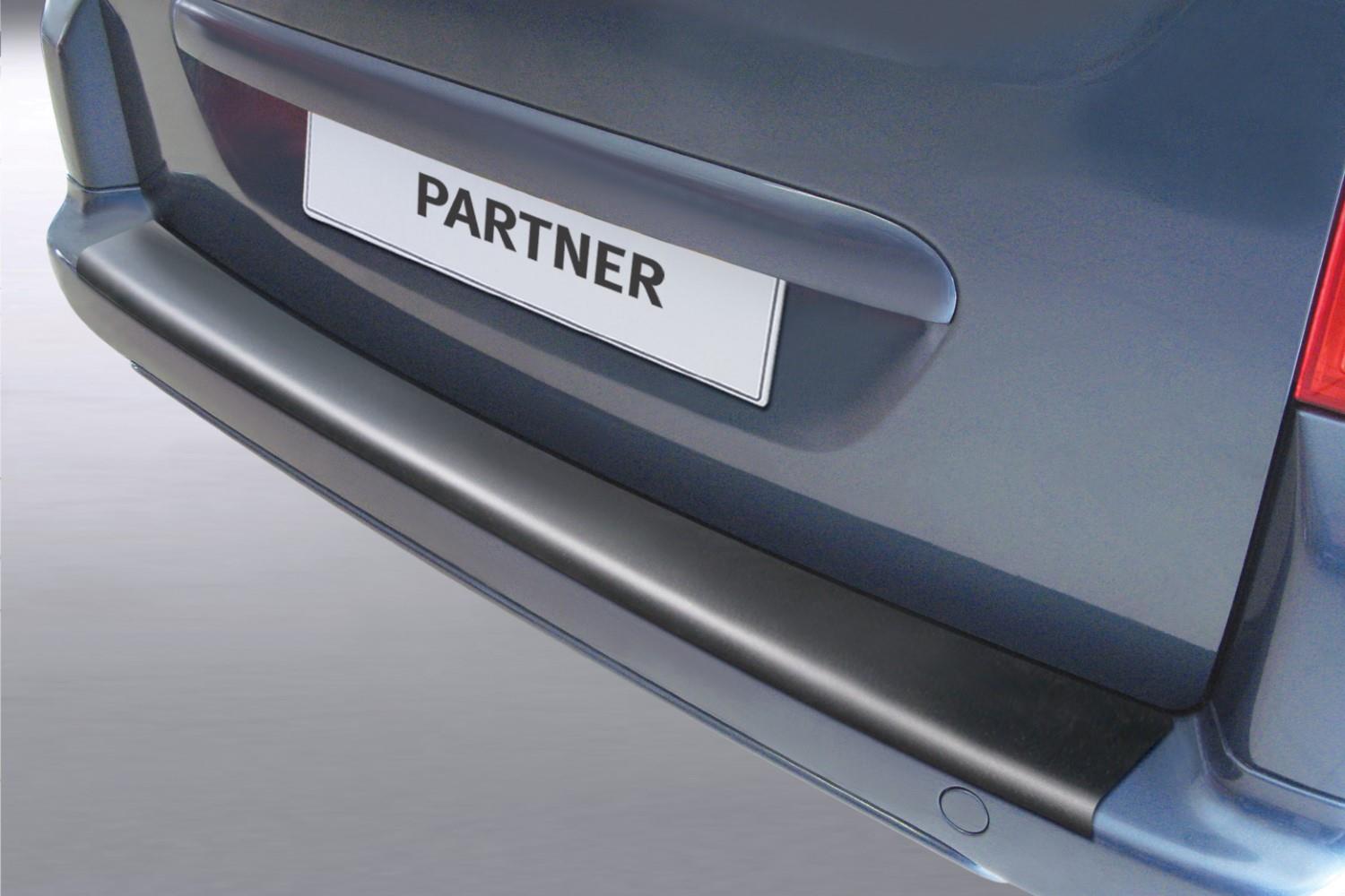 Protection de seuil de coffre Peugeot Partner II (B9) 2008-2018 ABS - noir mat