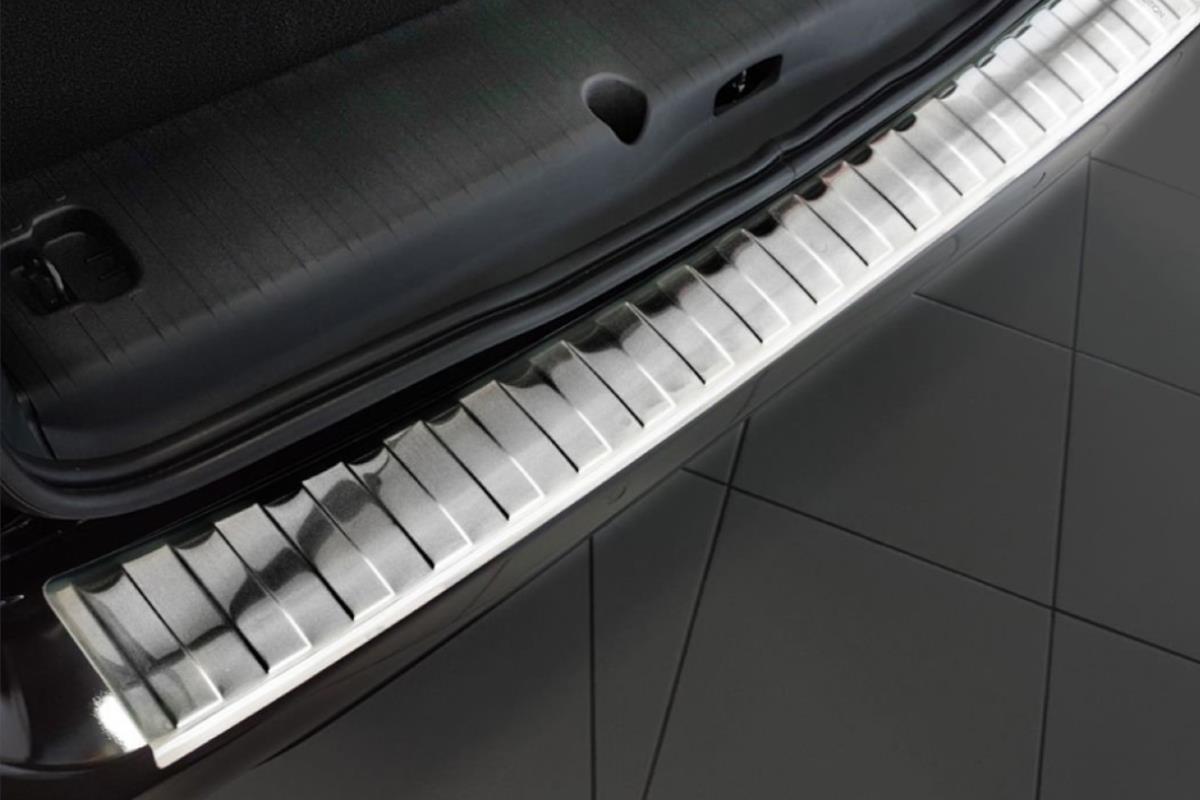 Protection de seuil de coffre convient à Peugeot Rifter 2018-présent acier inox brossé