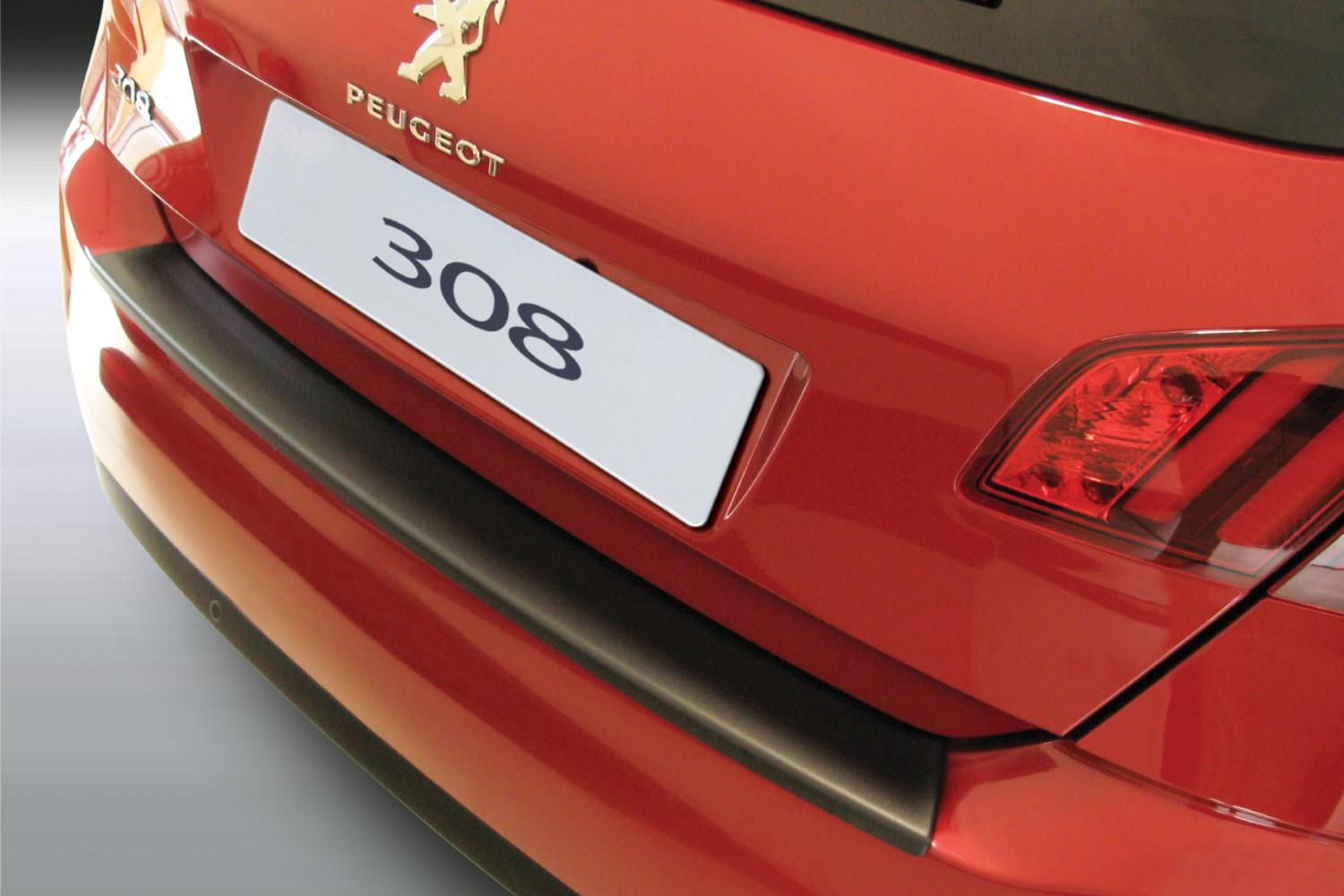 Protection de seuil de coffre convient à Peugeot 308 II 2013-2017 5 portes bicorps ABS - noir mat