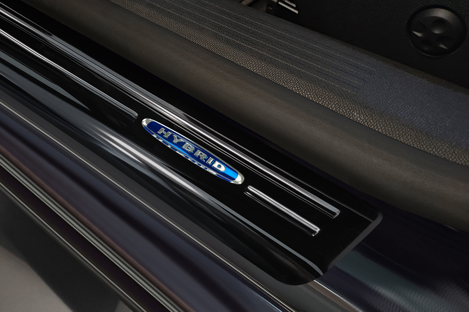 Door sill plates suitable for Peugeot 508 II 2018-present 4-door saloon stainless steel high gloss anthracite 4 pieces