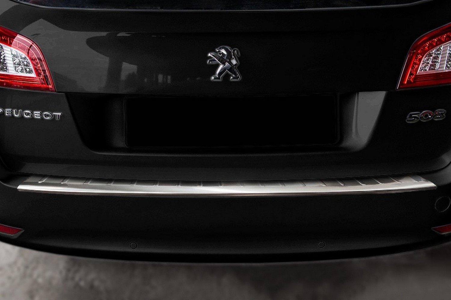 Bumperbeschermer geschikt voor Peugeot 508 I 2010-2018 5-deurs hatchback RVS geborsteld
