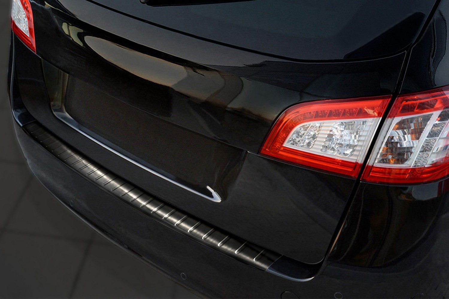 Bumperbeschermer geschikt voor Peugeot 508 I 2010-2018 5-deurs hatchback RVS geborsteld antraciet