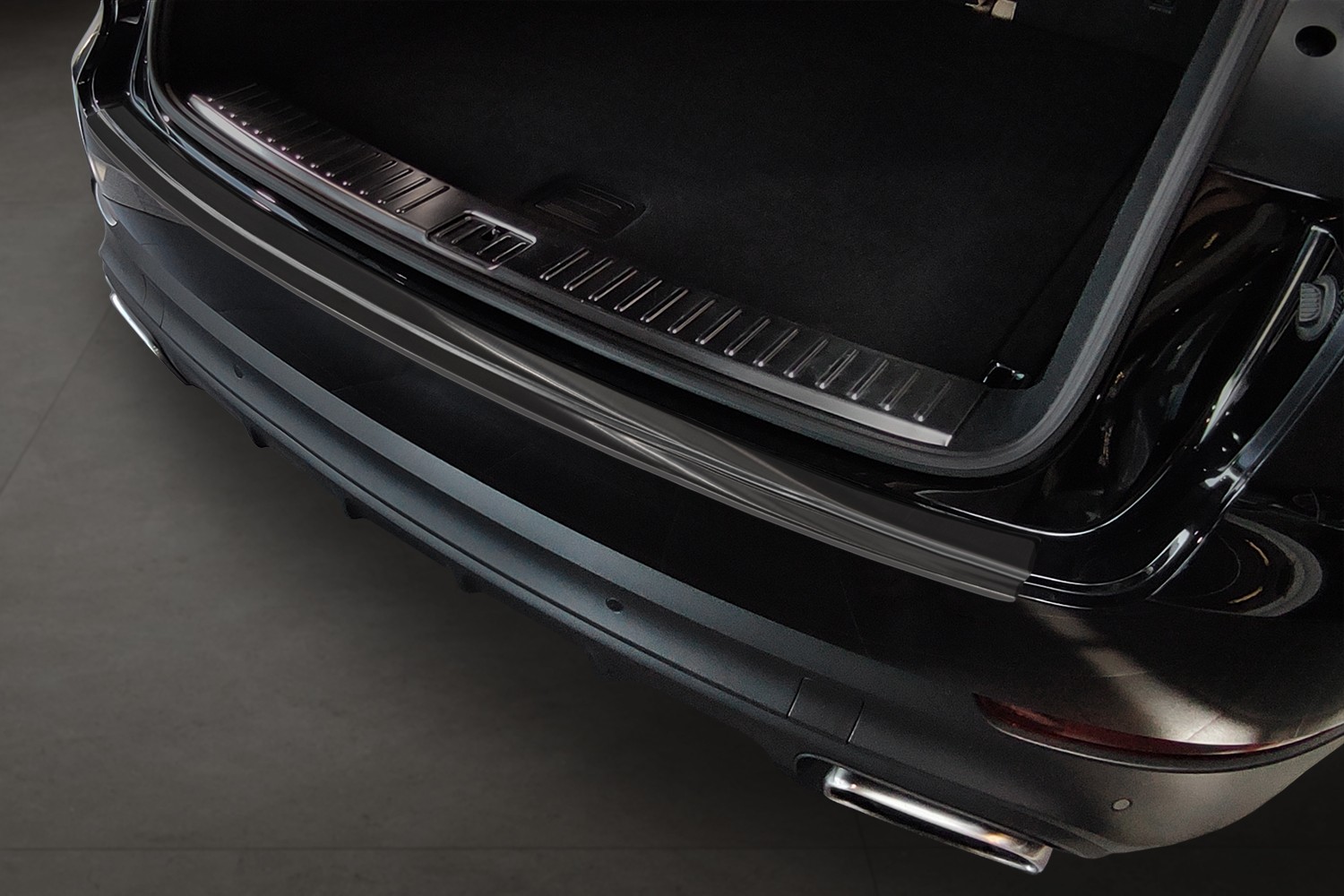 Ladekantenschutz passend für Porsche Cayenne III (PO536) 2017-heute Edelstahl gebürstet anthrazit