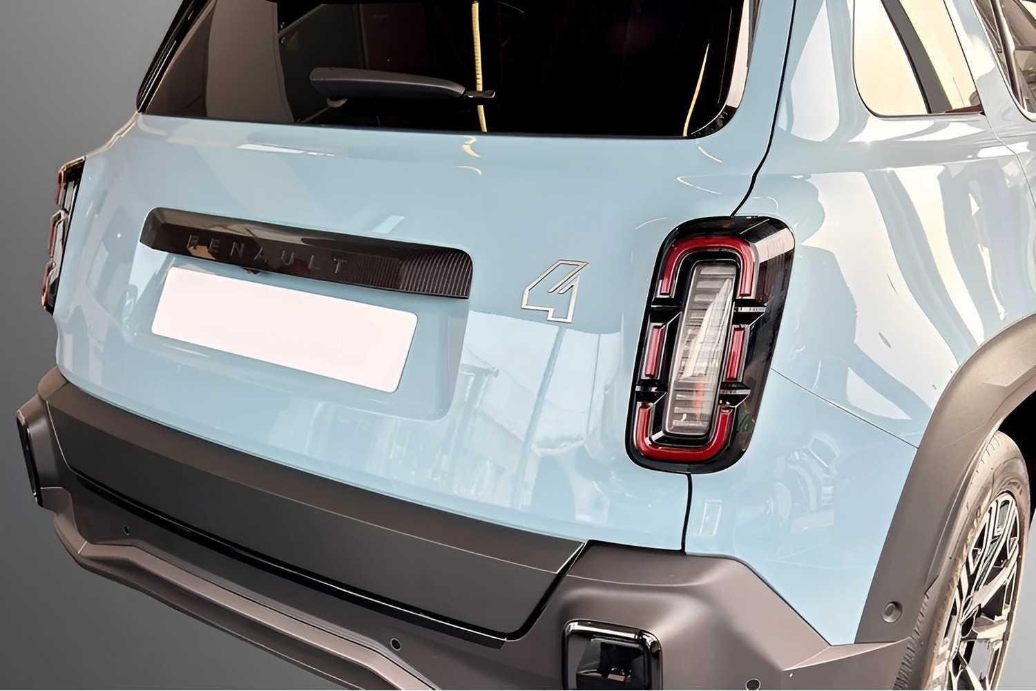 Rear bumper protector suitable for Renault 4 E-Tech Electric 2024-present ABS - matt black (REN14BR) (2)