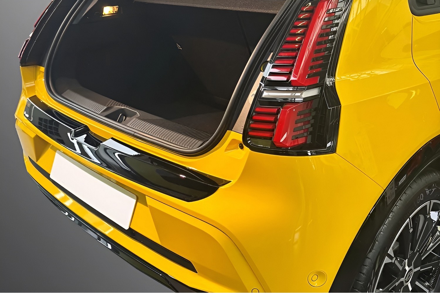 Rear bumper protector suitable for Renault 5 E-Tech 2024-present 5-door hatchback ABS - matt black