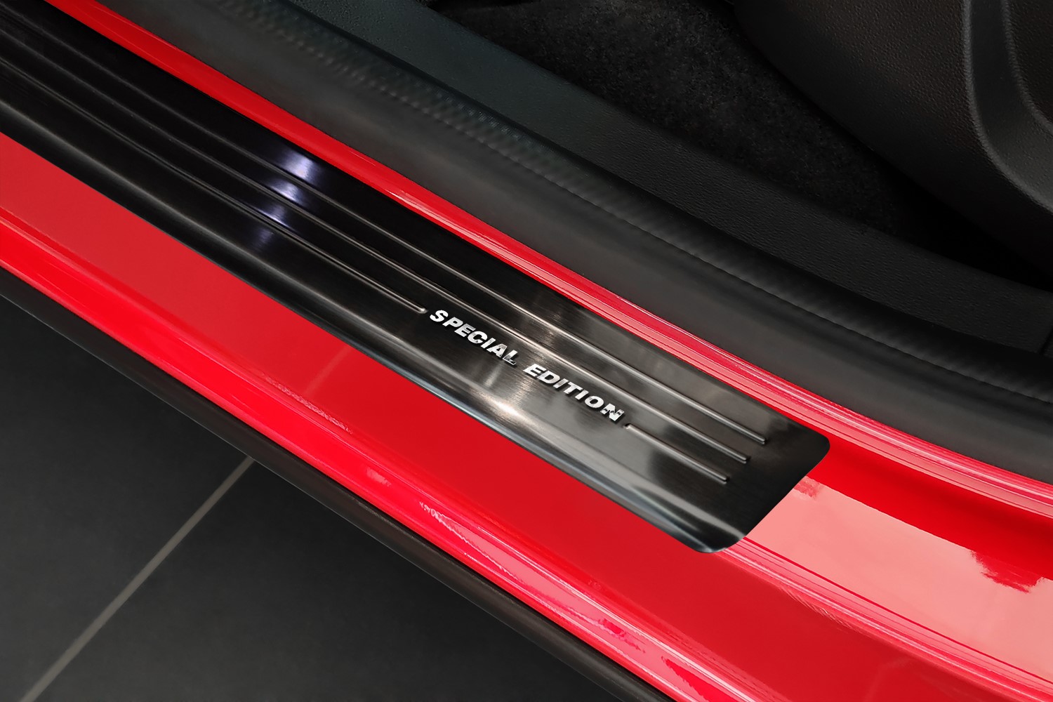 Seuils de portes convient à Renault Arkana 2019-présent acier inox brossé anthracite 4 pièces