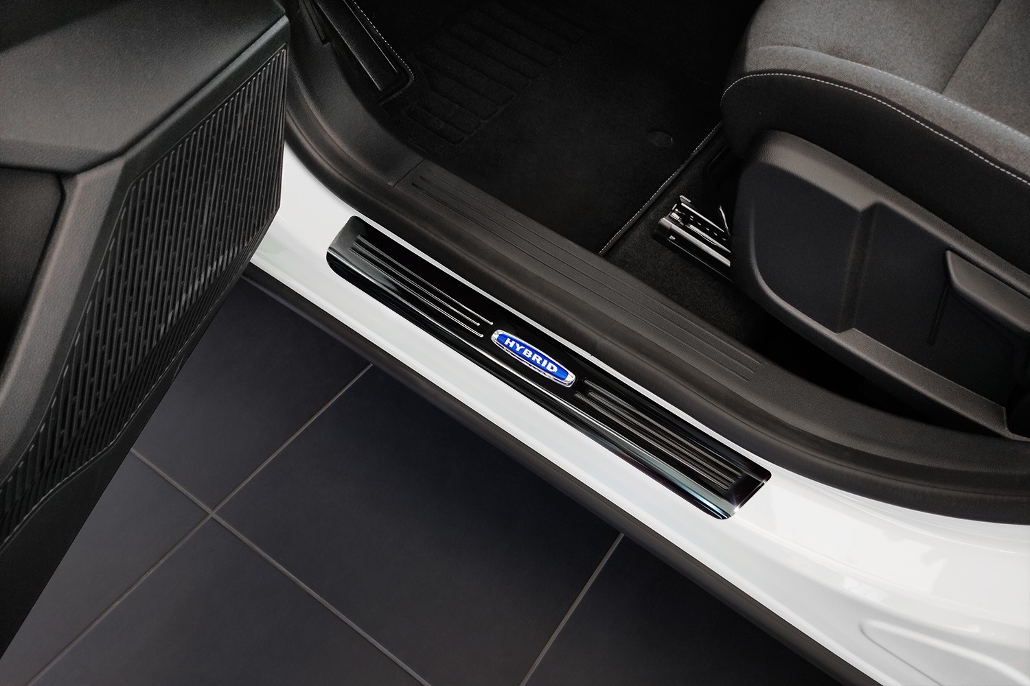 Door sill plates suitable for Renault Austral 2022-present stainless steel high gloss anthracite 4 pieces