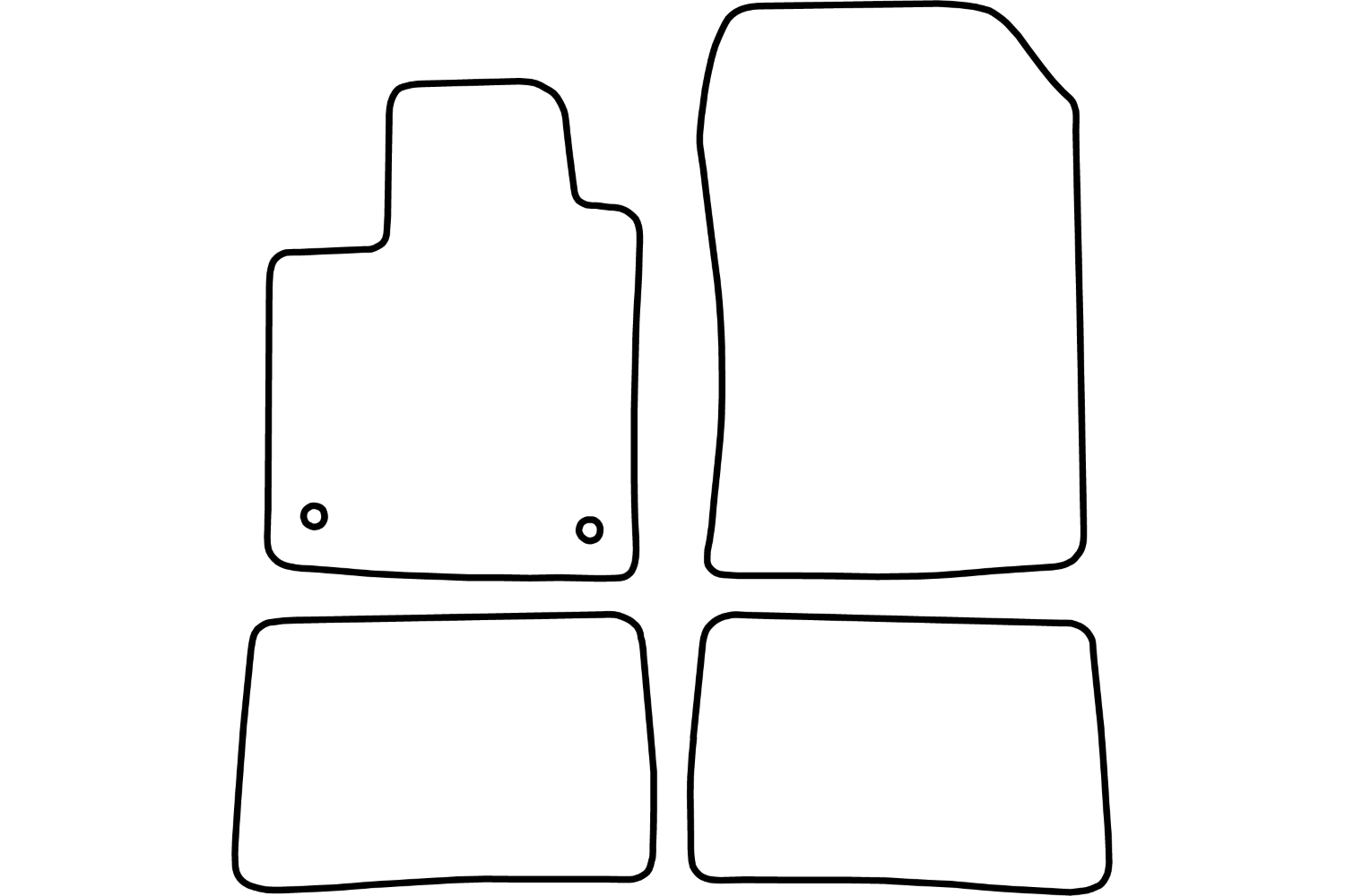 Car mats Renault Twingo II lux. velour CarPartsExpert