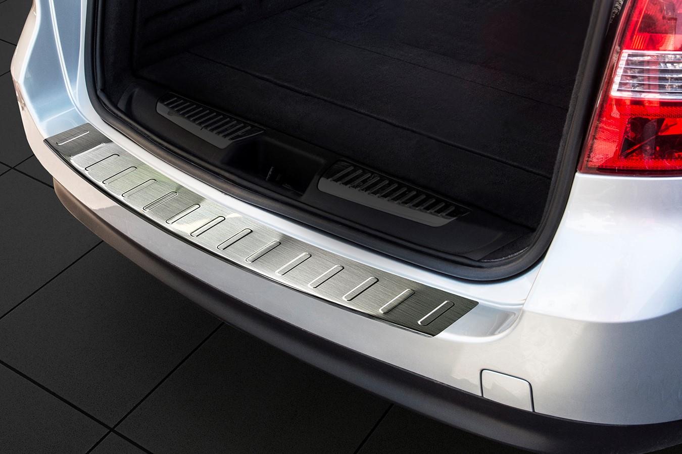 Rear bumper protector suitable for Renault Laguna III Grandtour 2007-2015 wagon stainless steel brushed