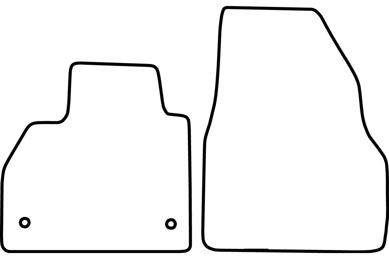 Tappetini anteriori neri per: Renault Kangoo I kombivan (1997-2008