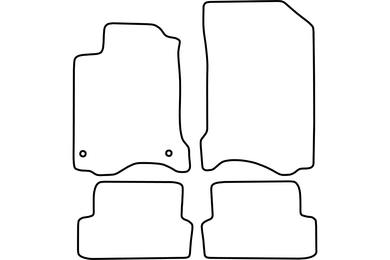 DHCarMats Fußmatte Für Renault Laguna 3 Coupé 2008-2015 - Passgenau, Made In Italy