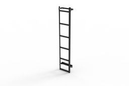 Door ladder stainless steel black (1)