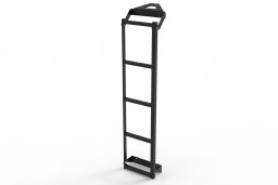 Door ladder stainless steel black (1)