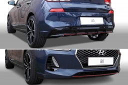 Hyundai i30 (PD) 2017- 5-door rear diffuser + front mask piano black (HYU1I3SPS)