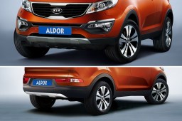 Kia Sportage III (SL) 2010-2015 skidplate set silver (KIA67SPSP)