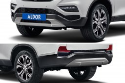 SsangYong Rexton (Y400, G4) 2017-present skid plate set silver (SSY6RESP)