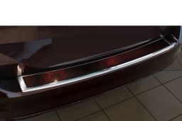 Volkswagen Passat Variant (B8) 2014-> rear bumper protector high gloss stainless steel - carbon