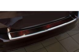 Volkswagen Passat Variant (B8) 2014-> rear bumper protector high gloss stainless steel - carbon