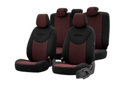 Seat covers universal Attraction Black - Burgundy (1)
