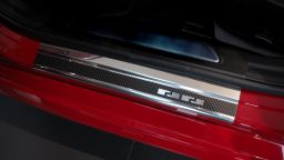 Door sill plates Alfa Romeo Giulia (952) 2016-> 4-door saloon stainless steel - carbon foil (ALF2GIEA) (1)