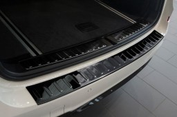 BMW X3 (F25) 2014-2017 rear bumper protector stainless steel high gloss black (BMW10X3BP)