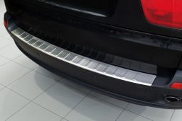 BMW X5 (E70) 2007-2013 rear bumper protector stainless steel (BMW1X5BP) (1)