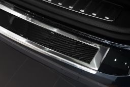 BMW X3 (G01) 2017-> rear bumper protector stainless steel high gloss - carbon (BMW21X3BP) (1)
