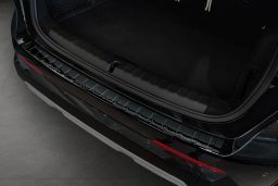 Rear bumper protector BMW X1 (U11) 2022-> stainless steel high gloss black (BMW24X1BP) (1)
