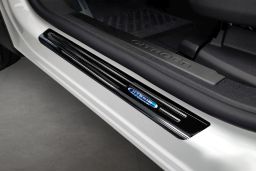 Door sill plates Citroën C5 Aircross 2019-> stainless steel high gloss black 4 pieces (CIT2C5EG) (1)