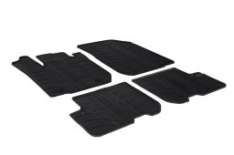 Dacia Logan II MCV 2013-present wagon car mats set anti-slip Rubbasol rubber (DAC3LOFR)