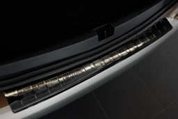 Dacia Duster II 2018-> rear bumper protector stainless steel black / Ladekantenschutz Edelstahl schwarz / achter bumperbeschermer RVS zwart / protection de seuil de coffre acier inox noir (DAC5DUBP)