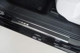 Example door sill plate set stainless steel + carbon foil - 2 pcs