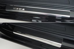 Example door sill plate set stainless steel + carbon foil - 4 pcs